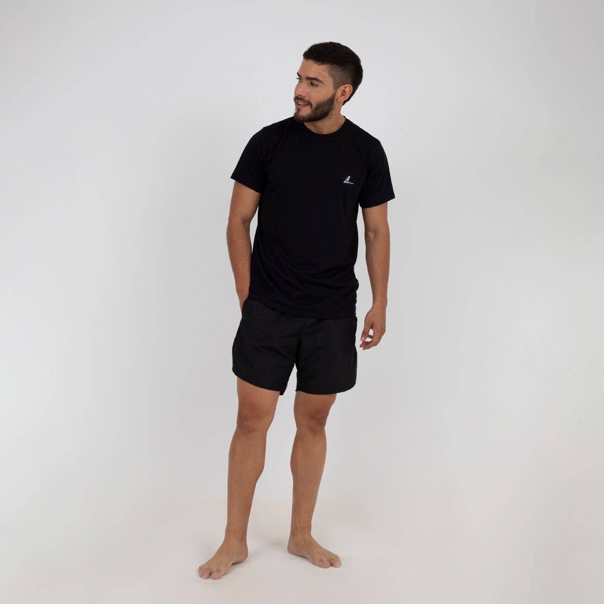Camiseta en algodón Negro