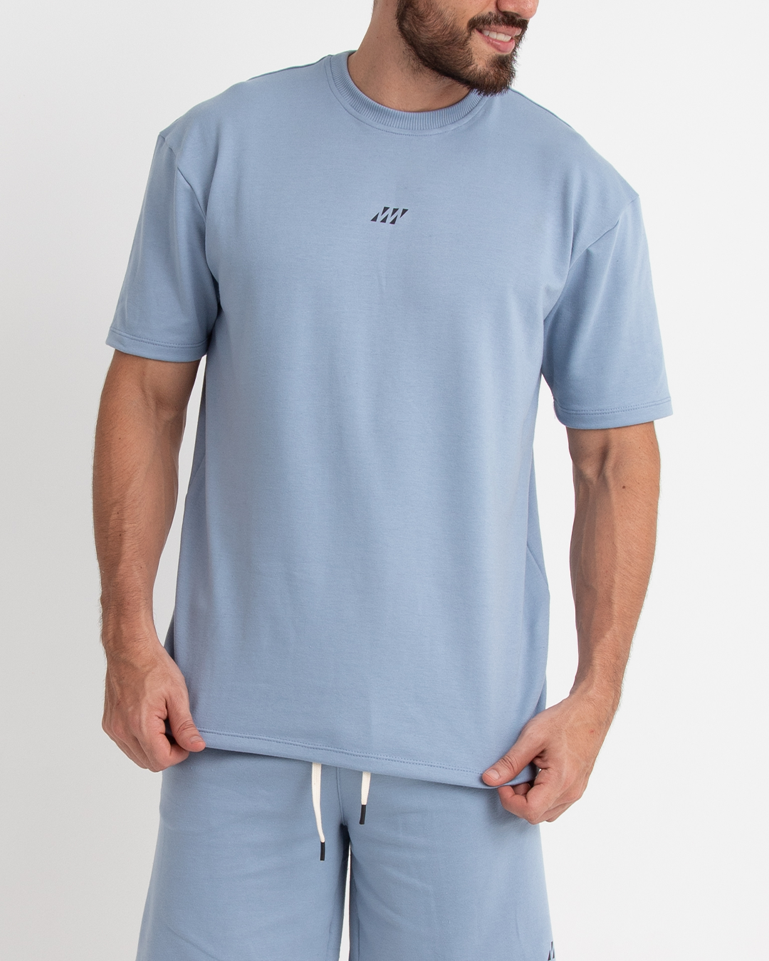 Camiseta Oversize Celeste