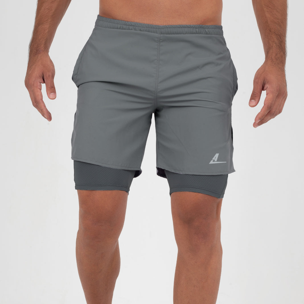 Pantaloneta con Licra Gris