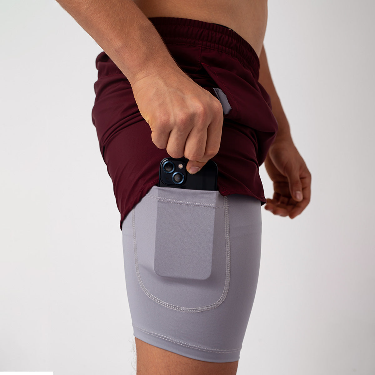 Pantaloneta con Licra Vinotinto