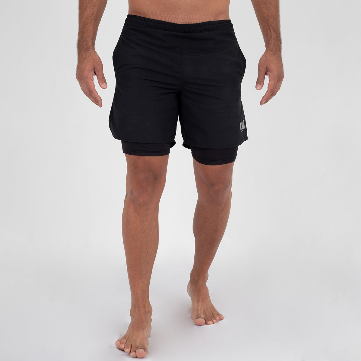 Pantaloneta Con Licra Negra