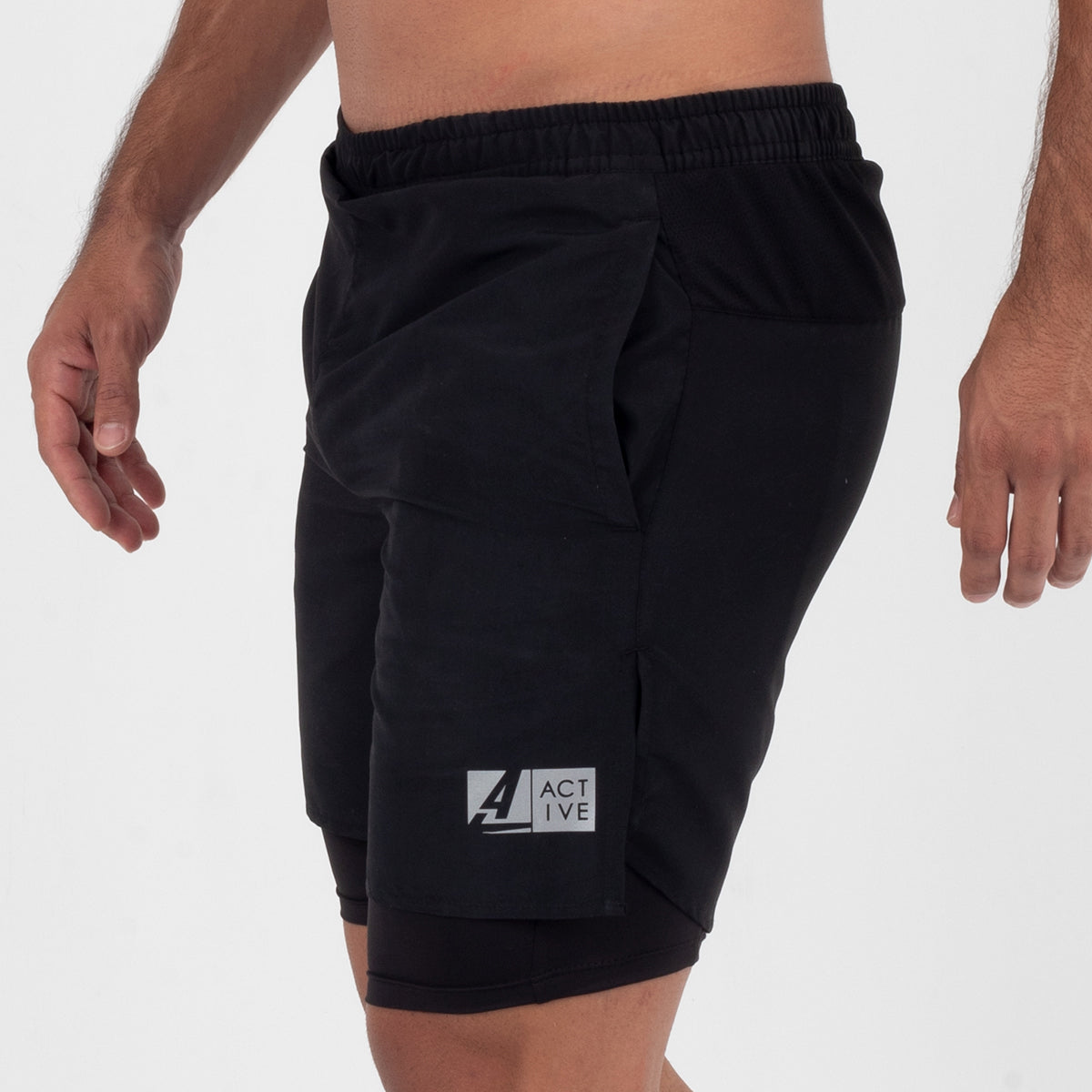 Pantaloneta Con Licra Negra