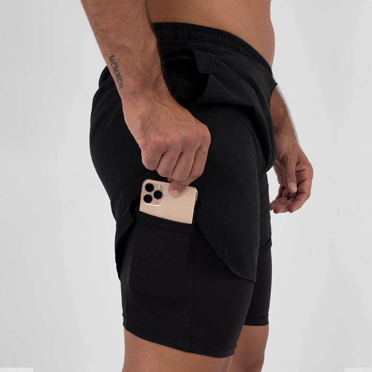 Pantaloneta Con Licra Negra
