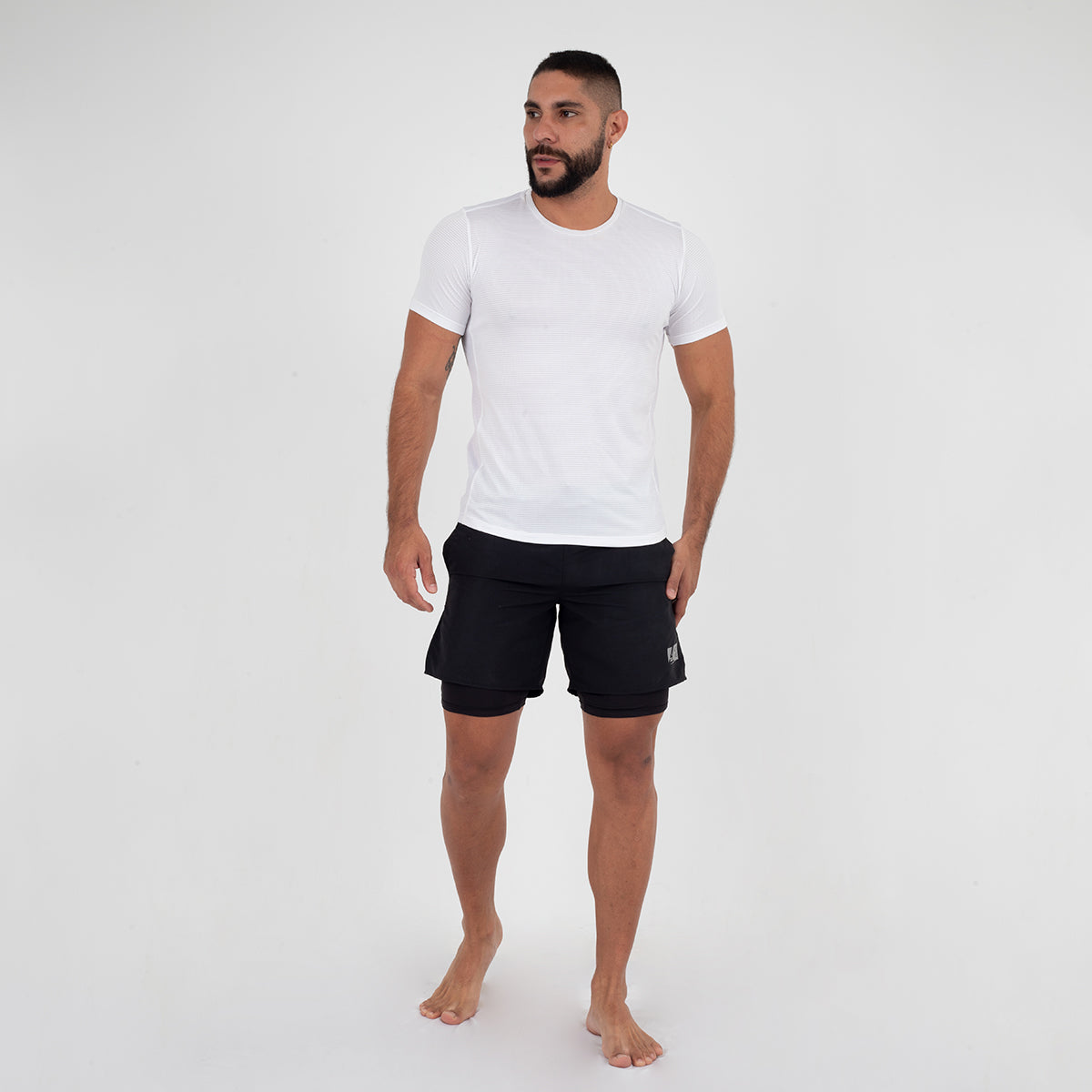 Pantaloneta Con Licra Negra