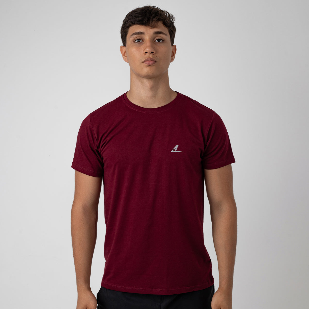 Camiseta en algodón Vinotinto – 4CTIVE