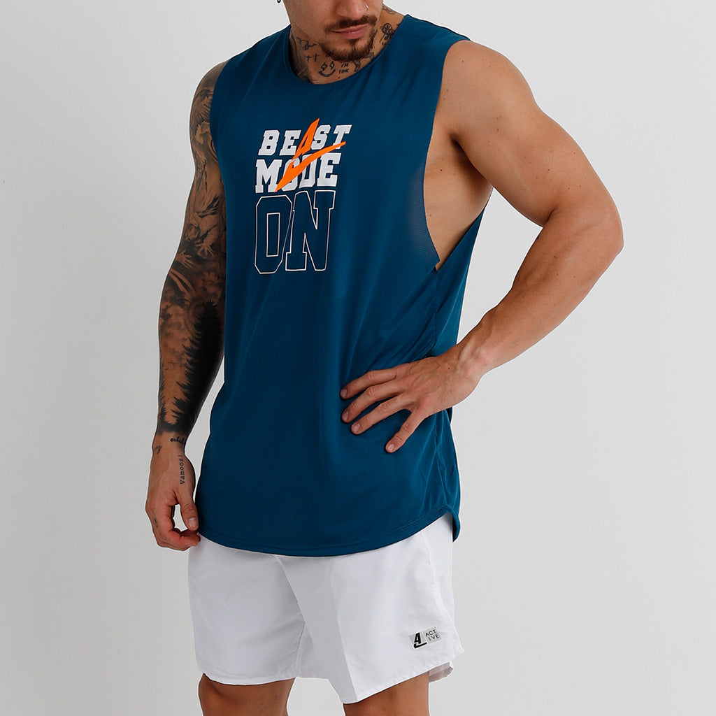 Camiseta M.S. Estampada Petróleo