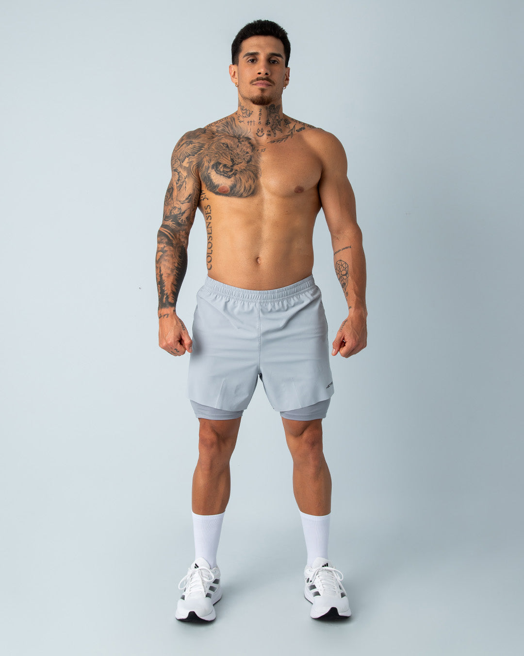 Pantaloneta 2 en 1 - HYBRID Gris