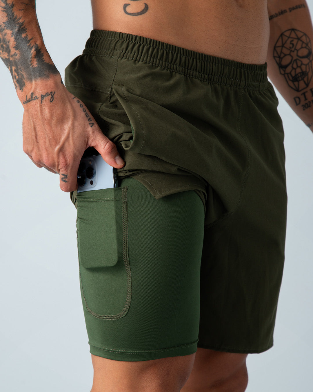 Pantaloneta 2 en 1 - Performance Verde