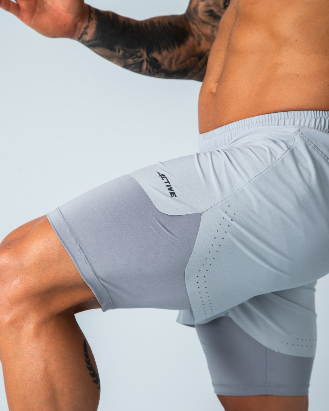 Pantaloneta 2 en 1 - HYBRID Gris