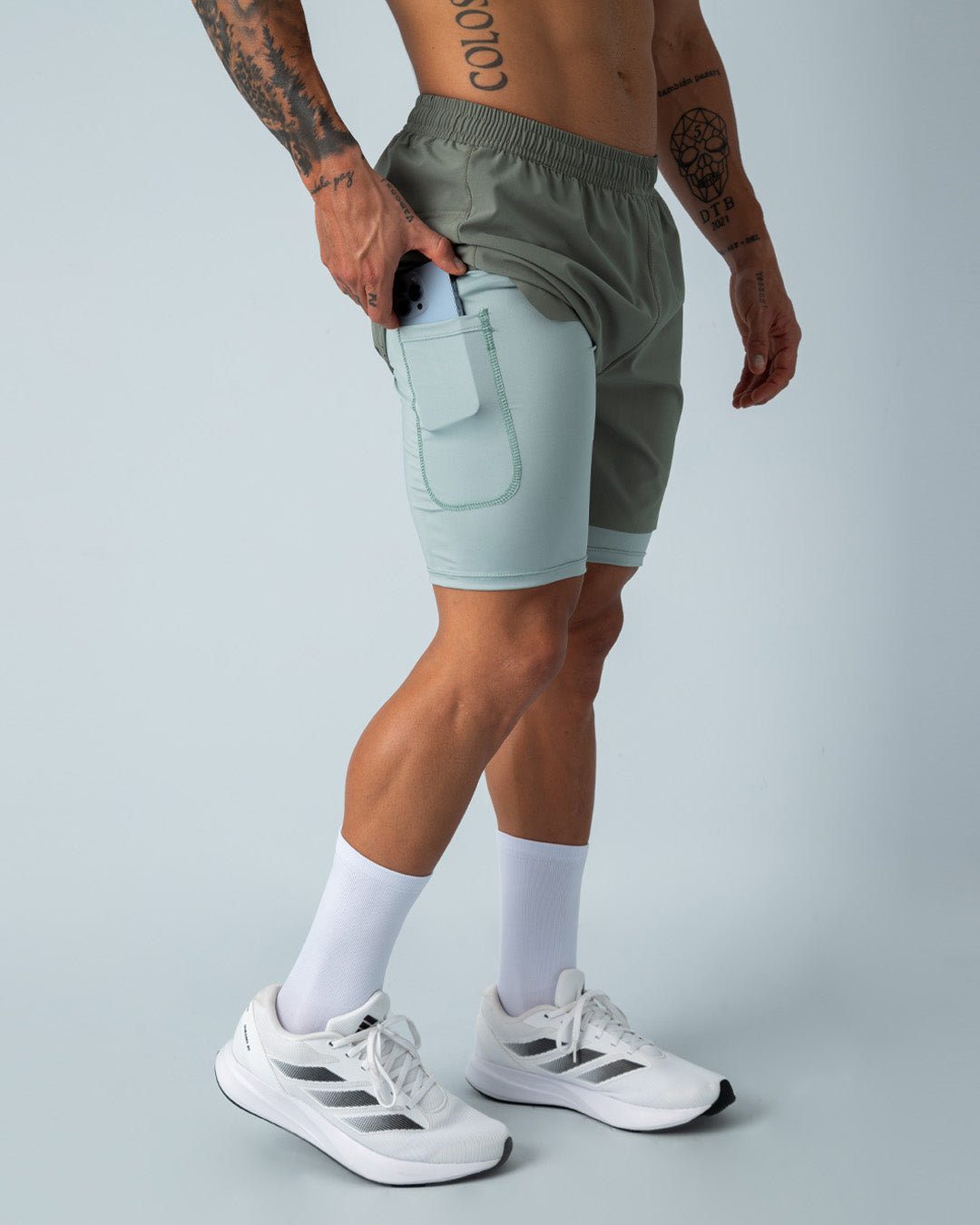 Pantaloneta 2 en 1 - HYBRID Verde