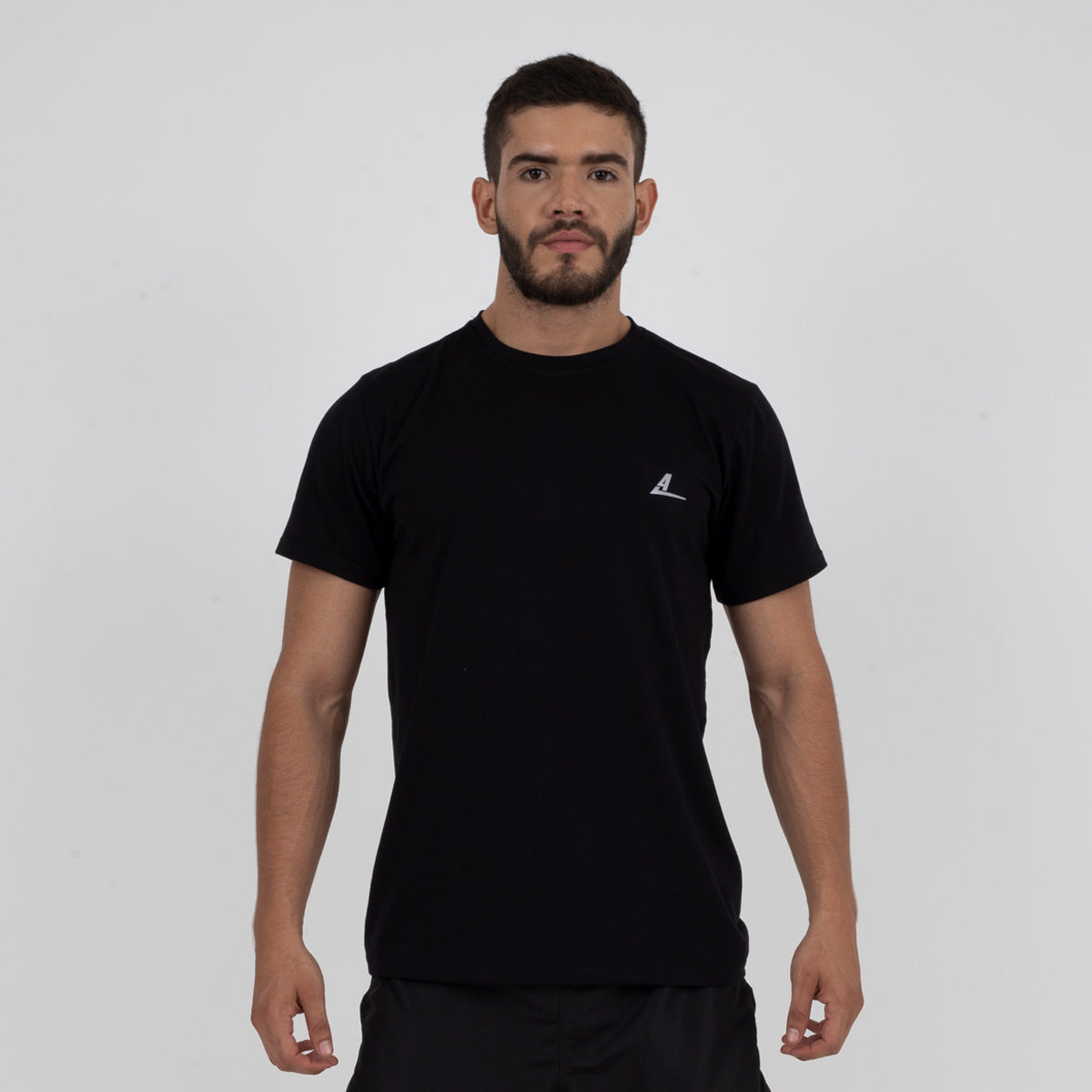Camiseta en algodón Negro