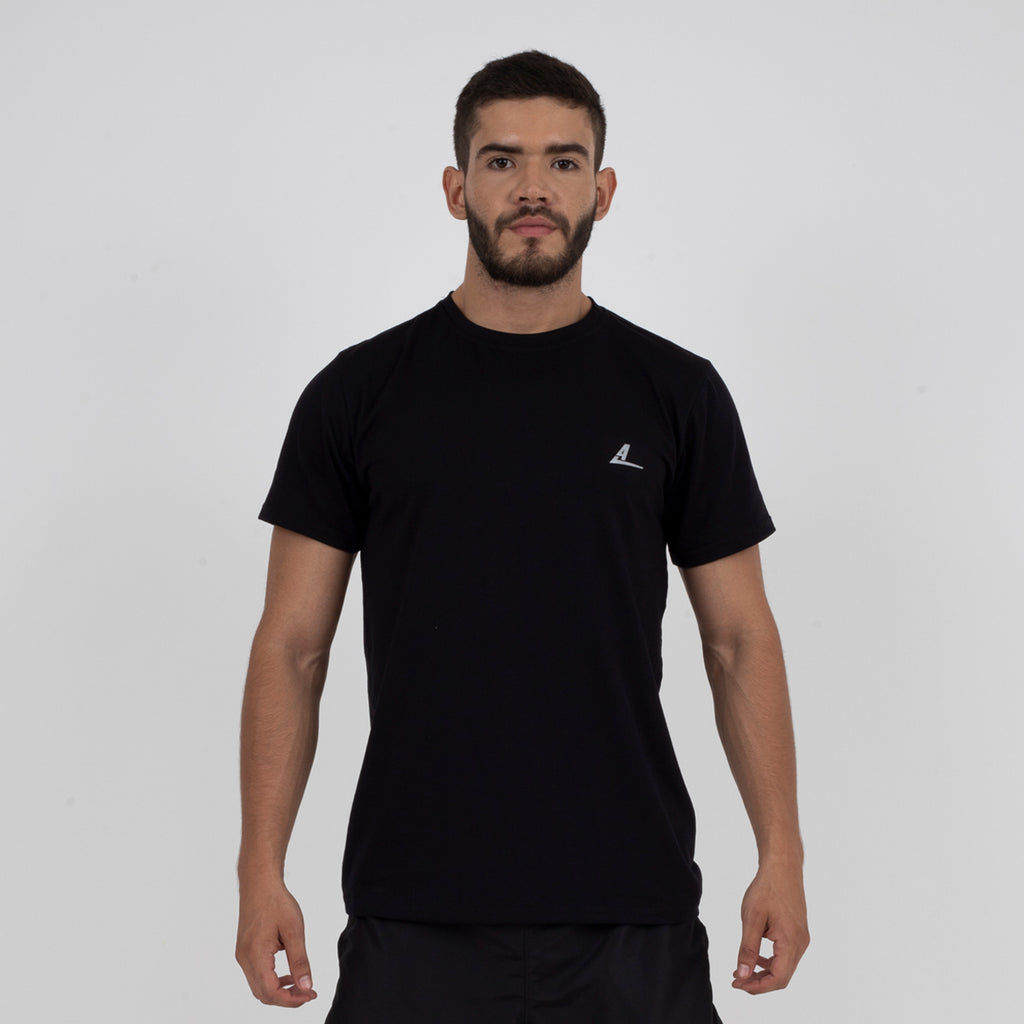 Camiseta en algodón Negro