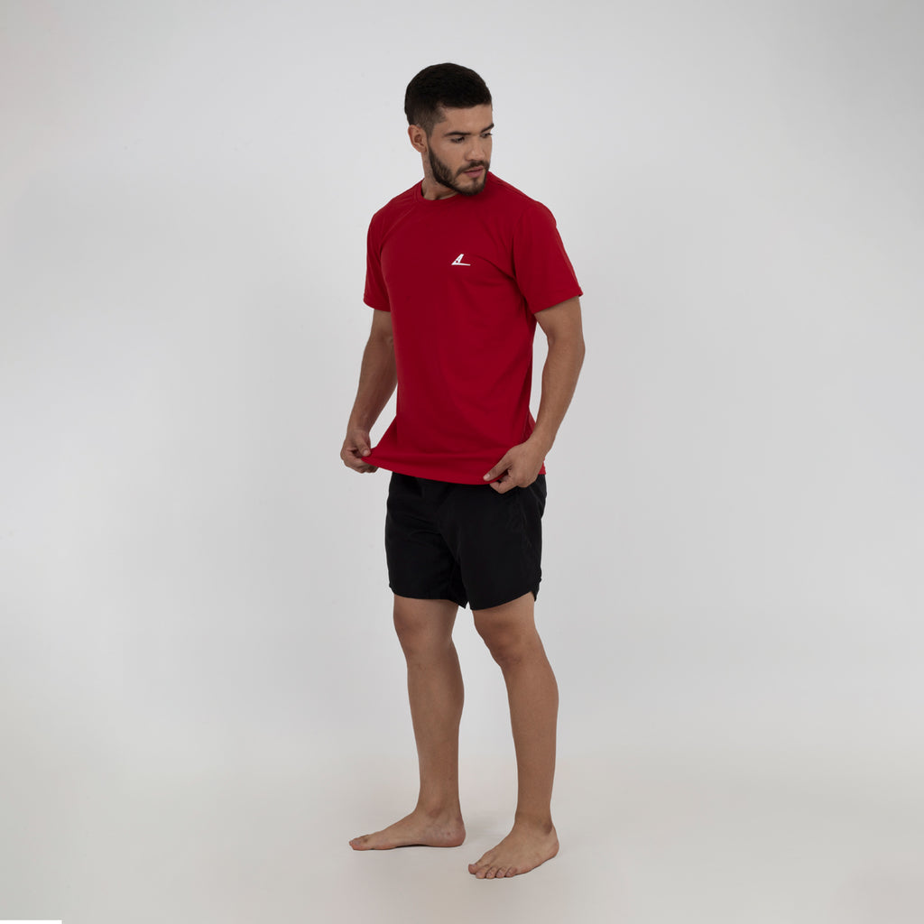 Camiseta en algodón Roja