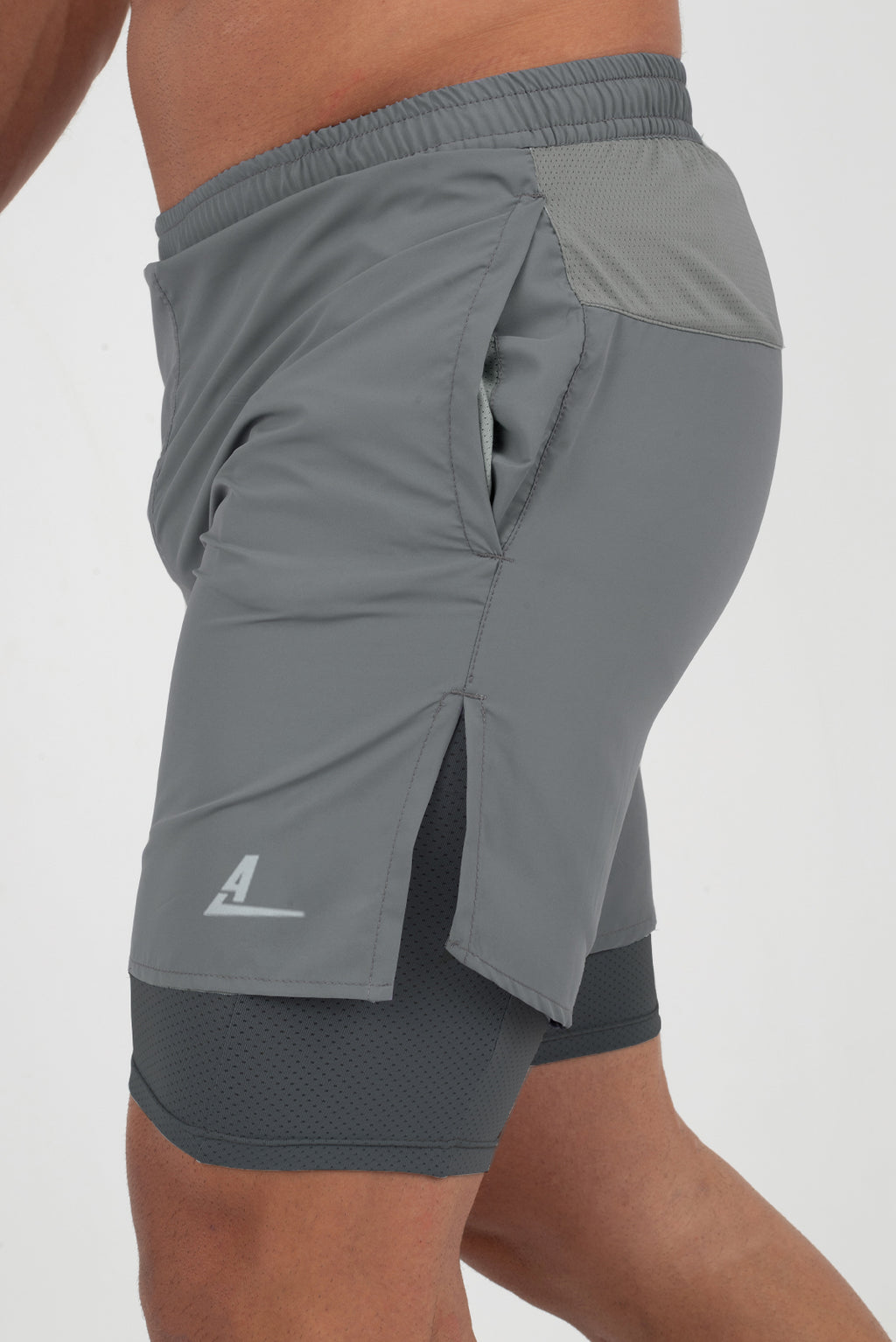 Pantaloneta con Licra Gris