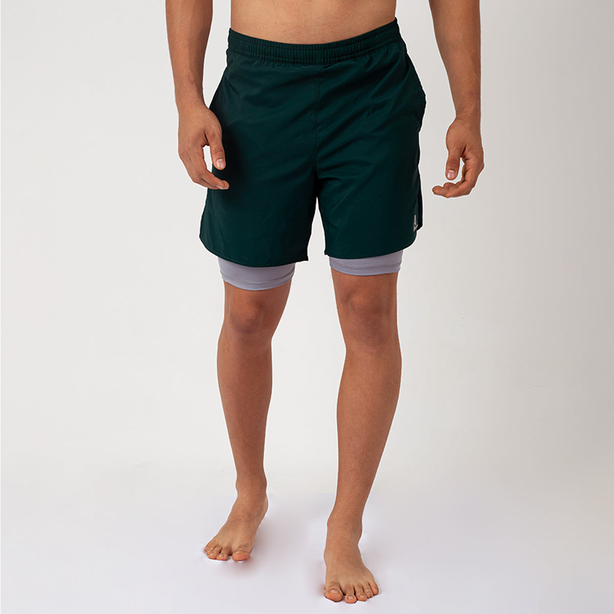 Pantaloneta con Licra Verde Esmeralda