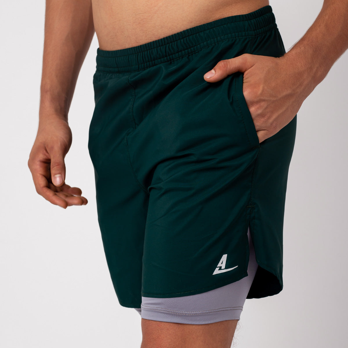 Pantaloneta con Licra Verde Esmeralda