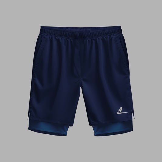 Pantaloneta con Licra Azul Oscura