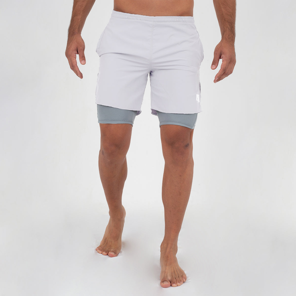 Pantaloneta con Licra Blanca