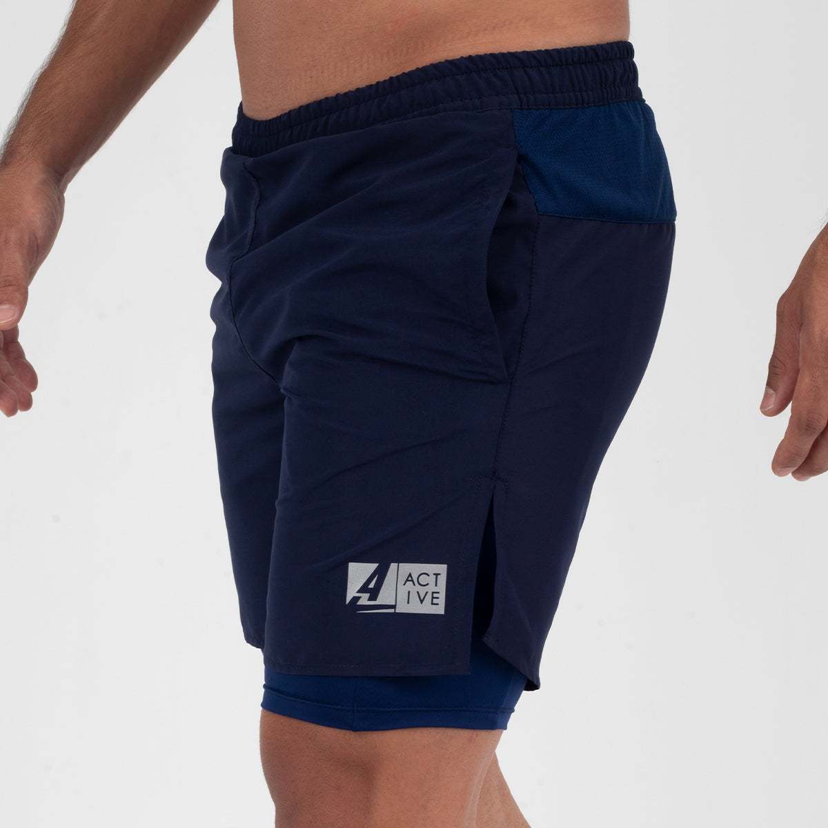 Pantaloneta con Licra Azul Oscura