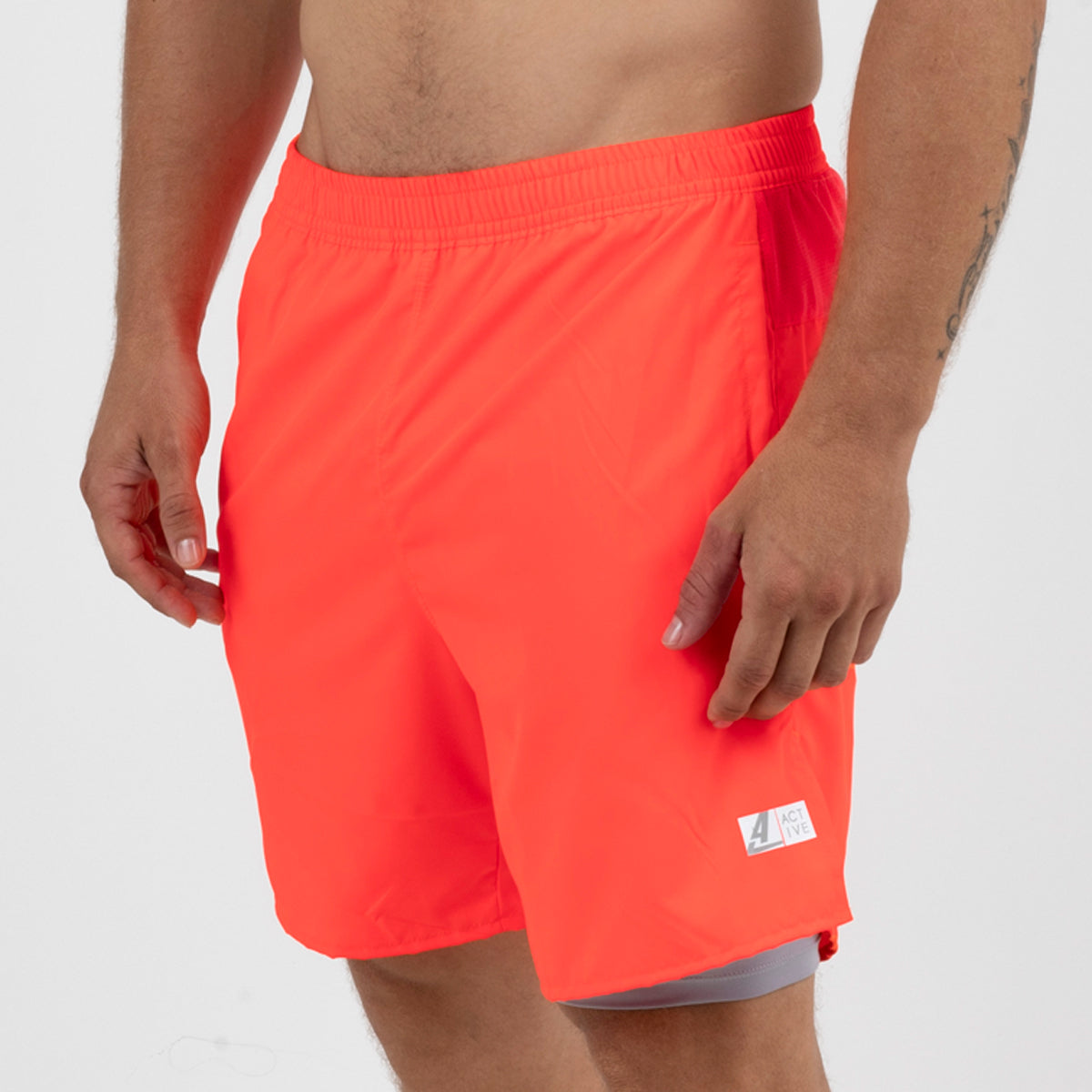 Pantaloneta con Licra Naranja