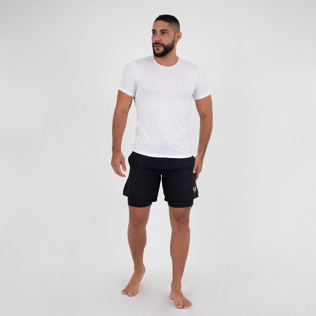 Pantaloneta Con Licra Negra