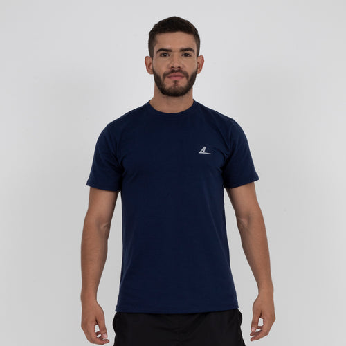Camiseta de Algodón Azul
