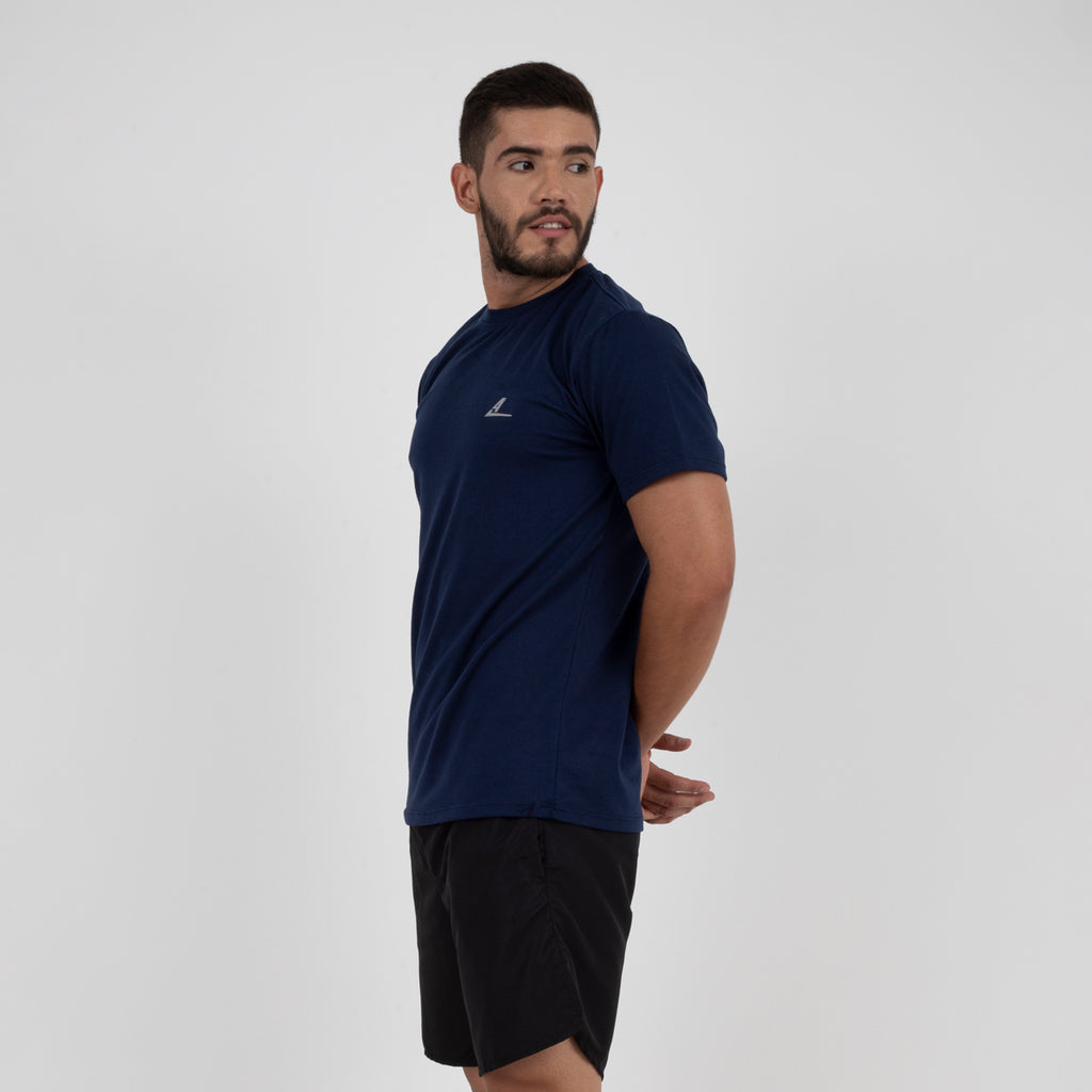 Camiseta de Algodón Azul